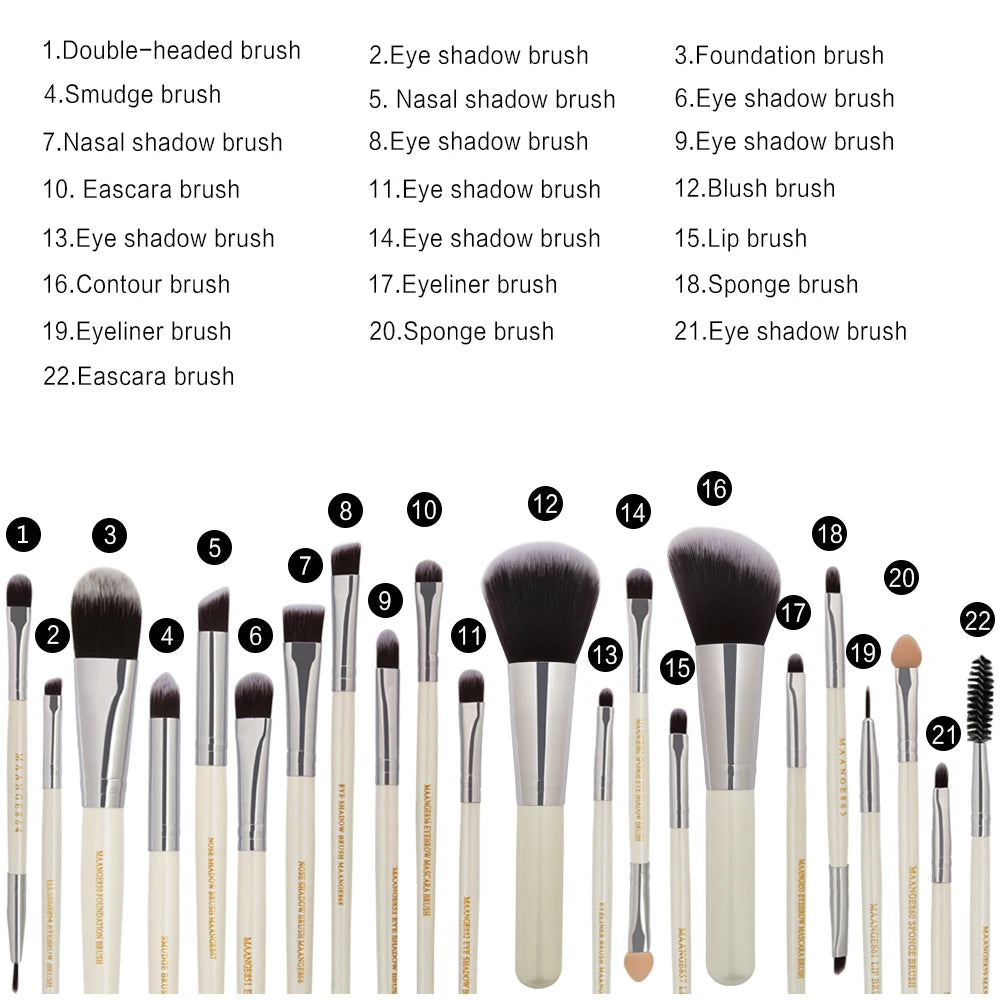 22 piece Makeup Brushes Set