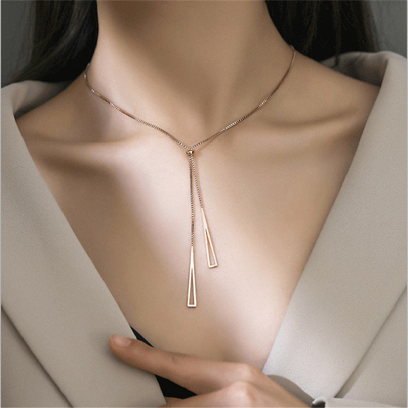 Stainless Steel V Shape Necklace