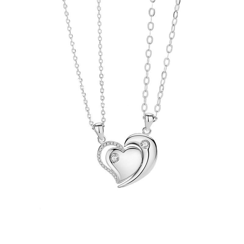 Heart and Moon Necklace